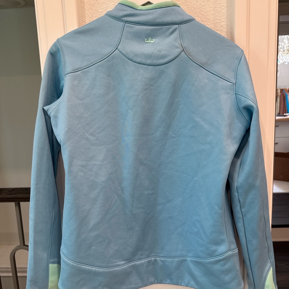Peter Millar Element Warmth Full Zip Fleece Jacket Blue Mint Medium - Picture 4 of 8